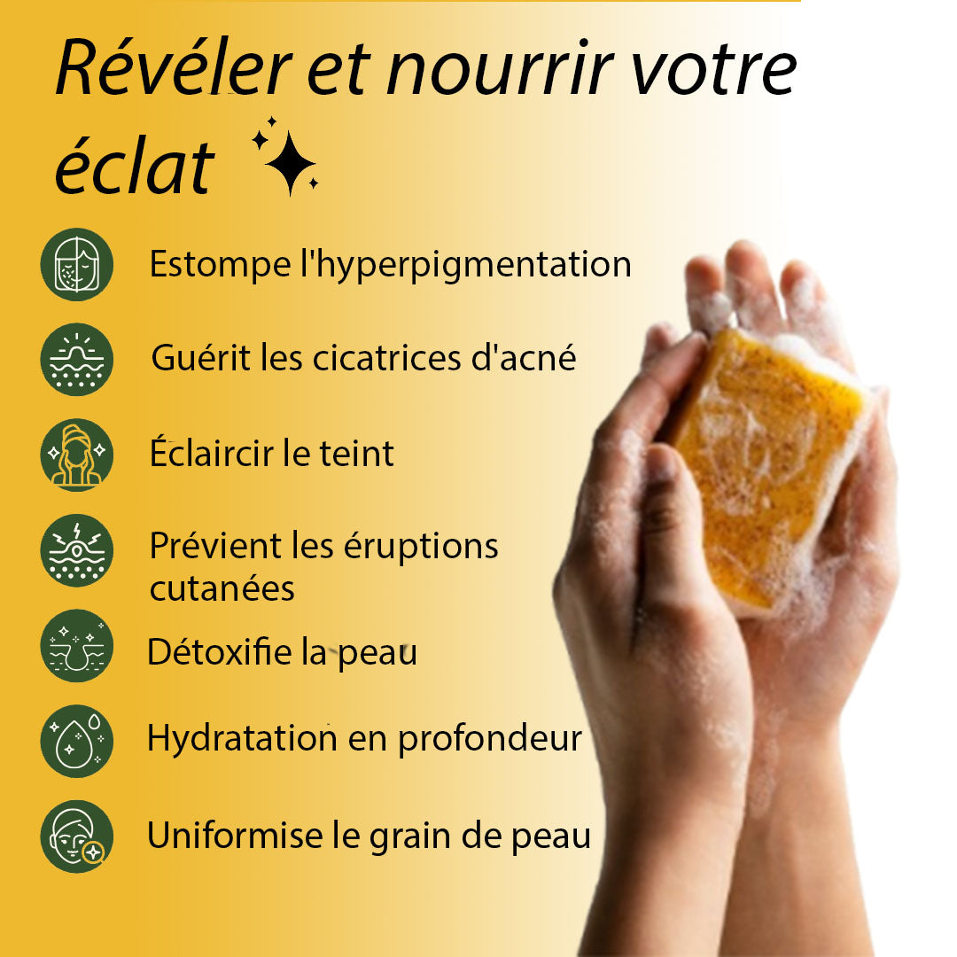 Segaula™ - Savonnette à l'acide kojique et au curcuma